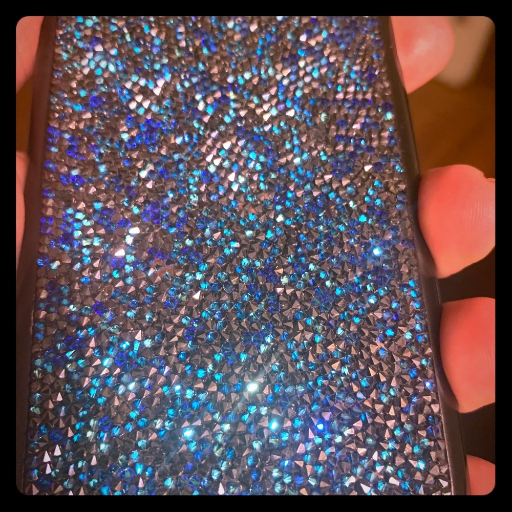Swarovski blue crystal iPhone case 🦋